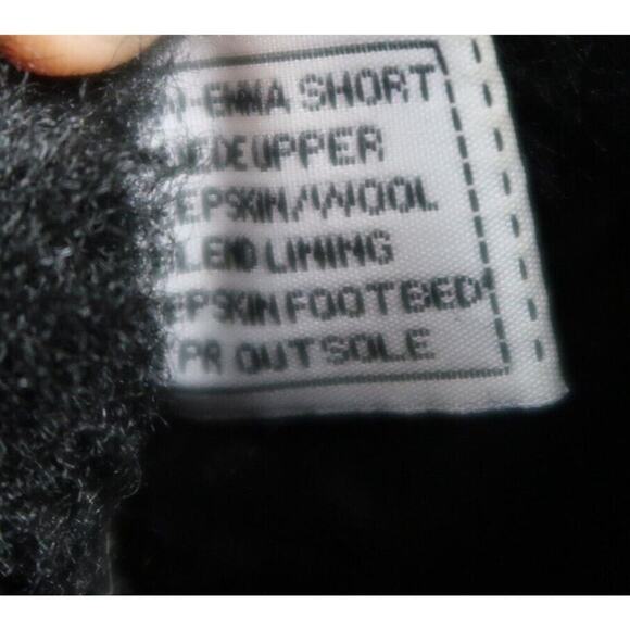 Bearpaw Shoes Womens 9 Boots Winter Comfort Warm Emma Short Leather Wool Black - Picture 6 of 14